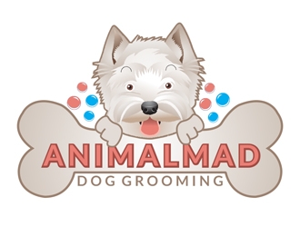 AnimalMad Dog Grooming logo design by Roma