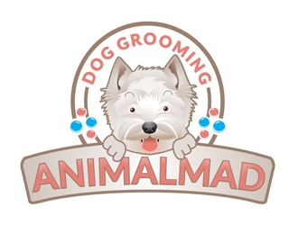AnimalMad Dog Grooming logo design by Roma