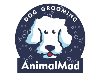 AnimalMad Dog Grooming logo design by HannaAnnisa
