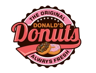 Donald’s Donuts logo design by invento