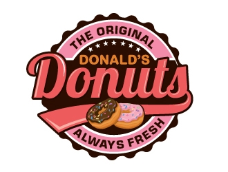 Donald’s Donuts logo design by invento