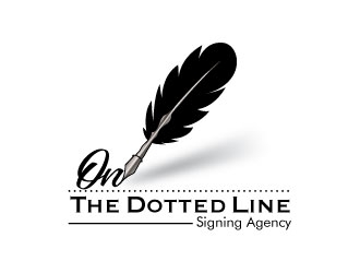 On the dotted line logo design by Gaze