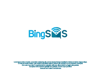 BingSMS or BingSMS.com logo design by dmned