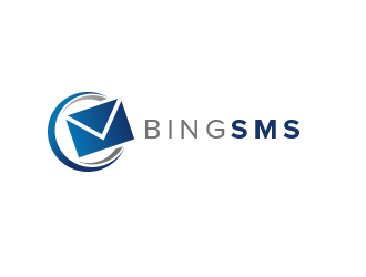 BingSMS or BingSMS.com logo design by BeDesign