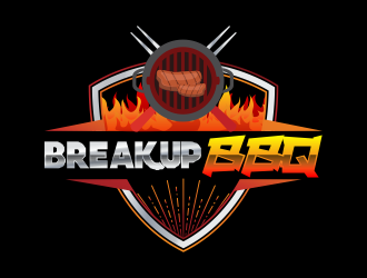 BREAKUP BBQ logo design by ROSHTEIN