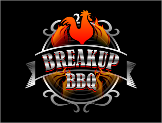 BREAKUP BBQ logo design by serprimero