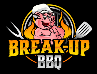 BREAKUP BBQ logo design by scriotx