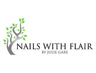 Nails with Flair by Julie Gare logo design by jetzu