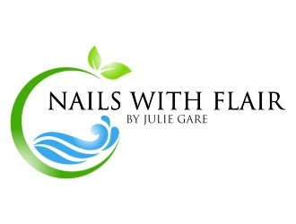 Nails with Flair by Julie Gare logo design by jetzu