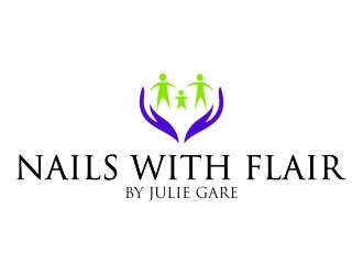 Nails with Flair by Julie Gare logo design by jetzu