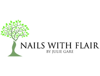 Nails with Flair by Julie Gare logo design by jetzu