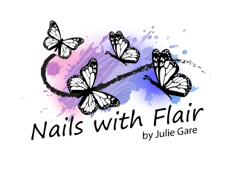 Nails with Flair by Julie Gare logo design by uttam