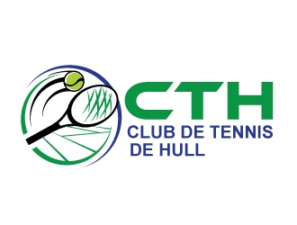 Club de tennis de Hull (CTH) logo design by invento