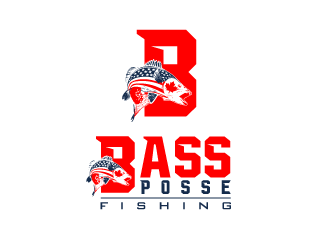 Bass Posse Fishing logo design by yurie