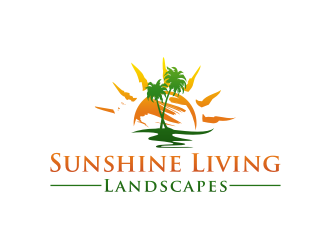 Sunshine Living Landscapes logo design by mbamboex