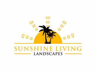 Sunshine Living Landscapes logo design by ammad