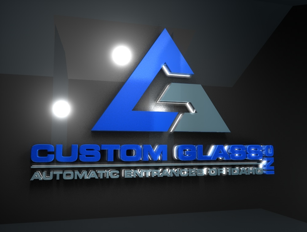 Custom Glass, Inc. brand identity design