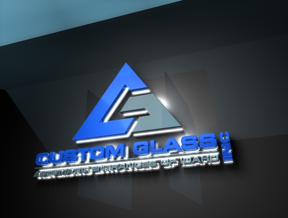 Custom Glass, Inc. logo design by scriotx