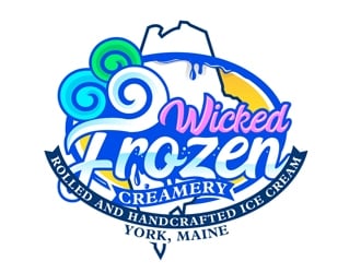 Wicked Frozen Creamery logo design by DreamLogoDesign