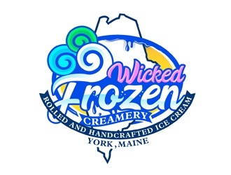 Wicked Frozen Creamery logo design by DreamLogoDesign