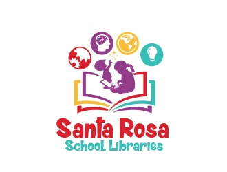 Santa Rosa School Libraries logo design by MarkindDesign