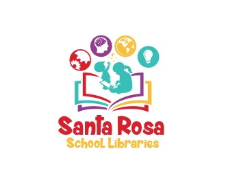 Santa Rosa School Libraries logo design by MarkindDesign