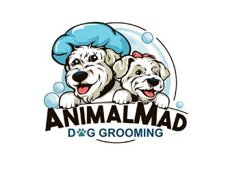 AnimalMad Dog Grooming logo design by veron