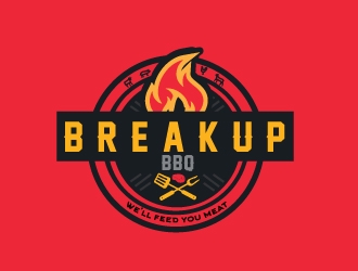 BREAKUP BBQ logo design by samueljho