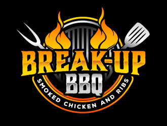 BREAKUP BBQ logo design by scriotx