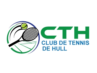Club de tennis de Hull (CTH) logo design by invento