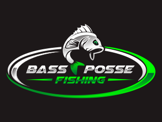 Bass Posse Fishing logo design by hidro