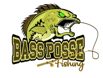 Bass Posse Fishing logo design by Dodong