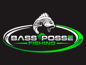 Bass Posse Fishing logo design by hidro