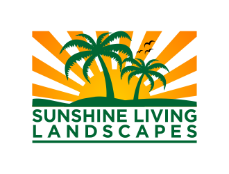 Sunshine Living Landscapes logo design by rykos