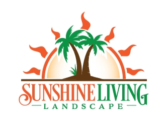 Sunshine Living Landscapes logo design by moomoo