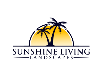 Sunshine Living Landscapes logo design by evdesign
