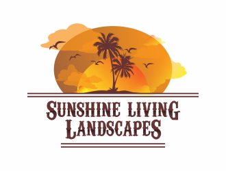 Sunshine Living Landscapes logo design by ROSHTEIN