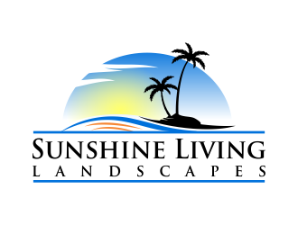 Sunshine Living Landscapes logo design by AisRafa
