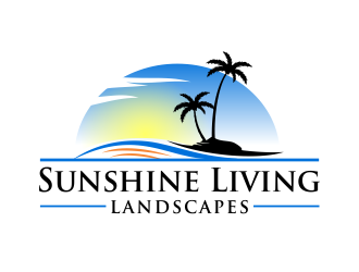 Sunshine Living Landscapes logo design by AisRafa