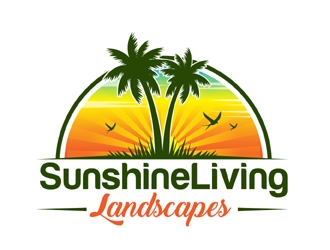 Sunshine Living Landscapes logo design by MAXR