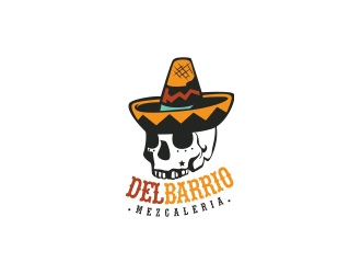 Del Barrio - mezcaleria logo design by Eliben