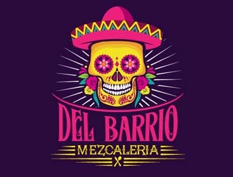 Del Barrio - mezcaleria logo design by shere