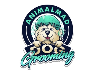 AnimalMad Dog Grooming logo design by DreamLogoDesign