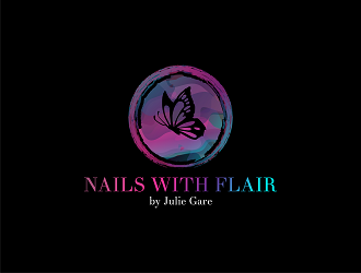 Nails with Flair by Julie Gare logo design by Republik