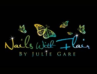 Nails with Flair by Julie Gare logo design by shere