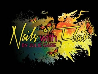 Nails with Flair by Julie Gare logo design by shere