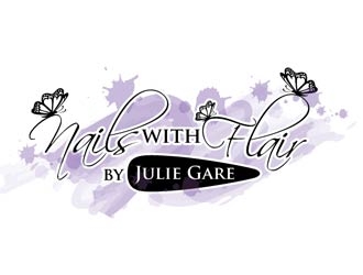 Nails with Flair by Julie Gare logo design by shere