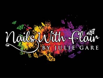 Nails with Flair by Julie Gare logo design by shere