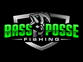 Bass Posse Fishing logo design by daywalker
