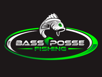 Bass Posse Fishing logo design by hidro